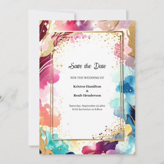 Hochzeit Speichern Sie die Datumskarte Save The Date (Vorderseite)
