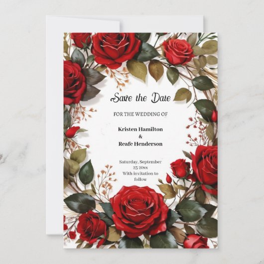 Hochzeit Speichern Sie die Datumskarte Save The Date (Vorderseite)