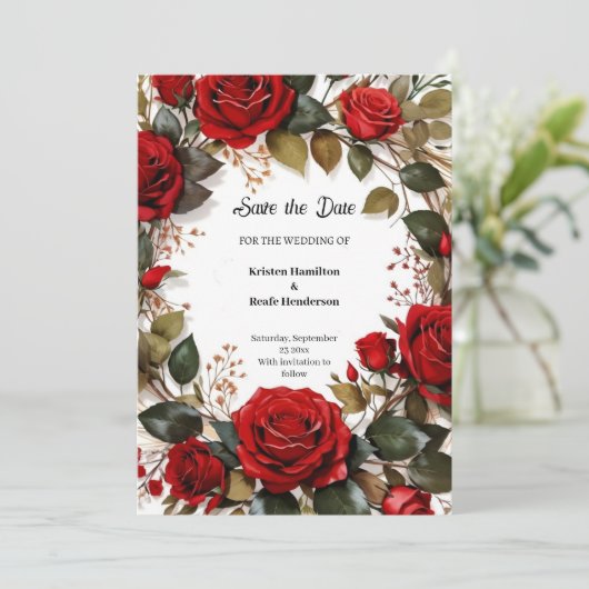 Hochzeit Speichern Sie die Datumskarte Save The Date (Stehend Vorderseite)