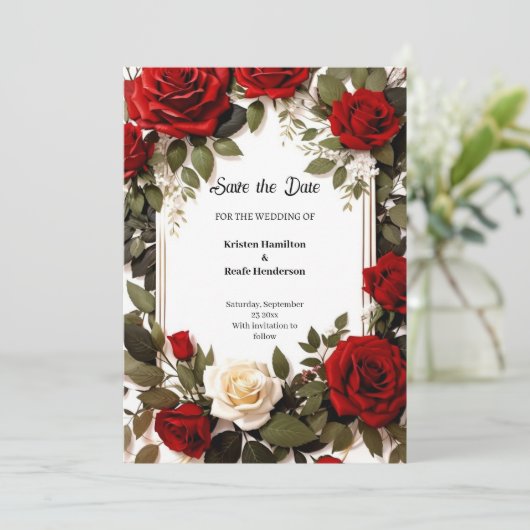 Hochzeit Speichern Sie die Datumskarte Save The Date (Stehend Vorderseite)