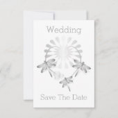 Hochzeit Speichern Sie die Datumskarte Silberdrach Save The Date (Vorderseite)