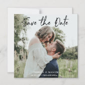 Hochzeit speichern Sie die Datumsmagnete - Daten s Magneteinladung (Vorderseite)