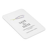 Hochzeit speichern Sie die Datumsmagnete Lavender Magnet (Rechte Seite)