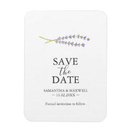 Hochzeit speichern Sie die Datumsmagnete Lavender Magnet