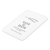 Hochzeit speichern Sie die Datumsmagnete Lavender Magnet (Linke Seite)
