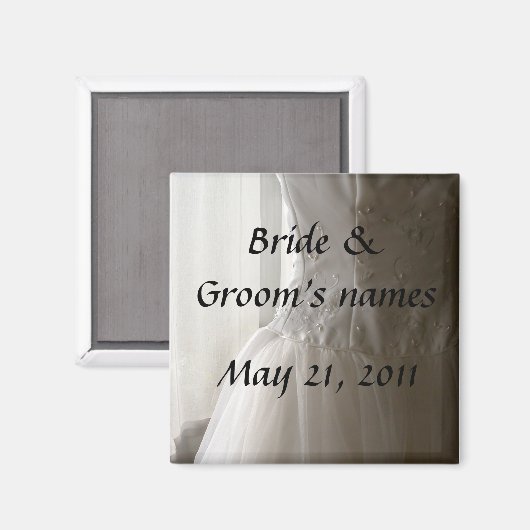 Hochzeit Speichern Sie die Datumsmagnete Magnet (Vorderseite/Rückseite)