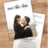 Hochzeit Speichern Sie die Datumsvorlage mit Foto Einladung