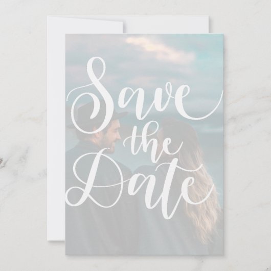 Hochzeit Speichern Sie die Datumsvorlage mit Foto Einladung (Vorderseite)