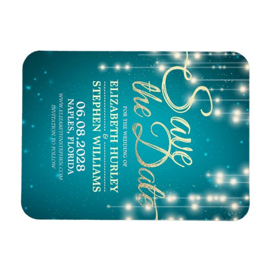 Hochzeit speichern Sie die Datumszeichenfolgen leu Magnet (Horizontal)