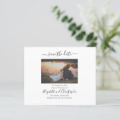 Hochzeit Speichern Sie die formale Datumskarte (Stehend Vorderseite)