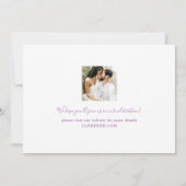 Hochzeit Speichern Sie die Foto Datum Chic Elegant Einladung (Rückseite)