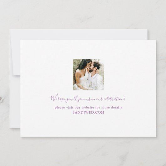 Hochzeit Speichern Sie die Foto Datum Chic Elegant Einladung (Rückseite)