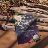 Hochzeit speichern Sie die Lila Datumsflorenzeiche Save The Date