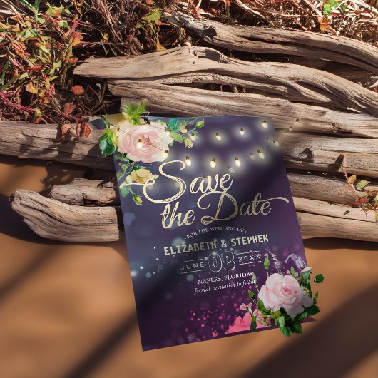 Hochzeit speichern Sie die Lila Datumsflorenzeiche Save The Date