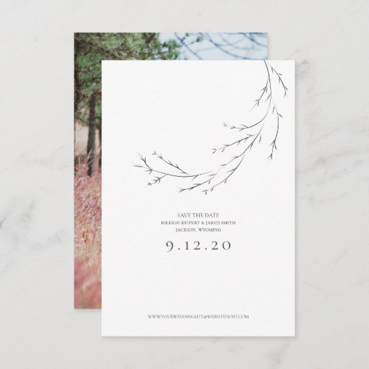 Hochzeit Speichern Sie die Minimalistische Hand Ge (Vorne/Hinten)