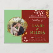 Hochzeit Speichern Sie die Postkarte des Datums (Vorderseite)