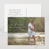 Hochzeit Speichern Sie die Postkarte des Datums (Vorne/Hinten)