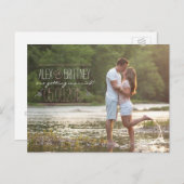 Hochzeit Speichern Sie die Postkarte des Datums (Vorne/Hinten)