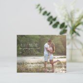 Hochzeit Speichern Sie die Postkarte des Datums (Stehend Vorderseite)