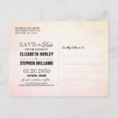 Hochzeit speichert das Date Dragonfly-Paarungsherz Ankündigungspostkarte (Rückseite)