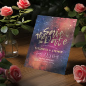 Hochzeit speichert das Datum Galaxie-Nebula-Sternb Save The Date
