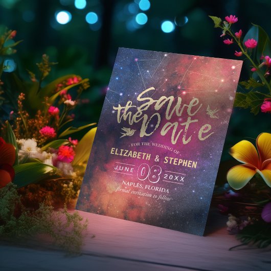 Hochzeit speichert das Datum Galaxie-Nebula-Sternb Save The Date