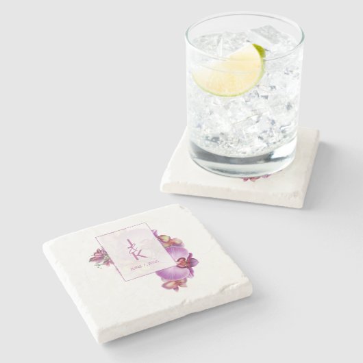 Hochzeit Steinuntersetzer (Seitenansicht)