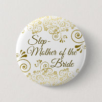 Hochzeit Stepmutter der Braut Gold Frilly Verziert
