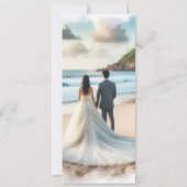 Hochzeit Strand Paar Einladung (Rückseite)