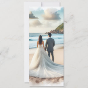 Hochzeit Strand Paar Einladung