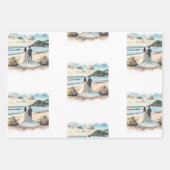 Hochzeit Strand Paar Geschenkpapier Set (Vorderseite 3)