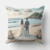 Hochzeit Strand Paar Kissen (Vorderseite)