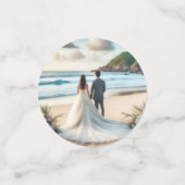 Hochzeit Strand Paar Konfetti (Klein Vorderseite)