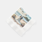 Hochzeit Strand Paar Serviette (Ecke)