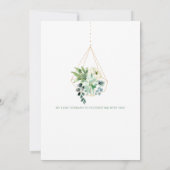 Hochzeit Sukkulente Wasserfarbenwelt Dusty Blue Save The Date (Rückseite)