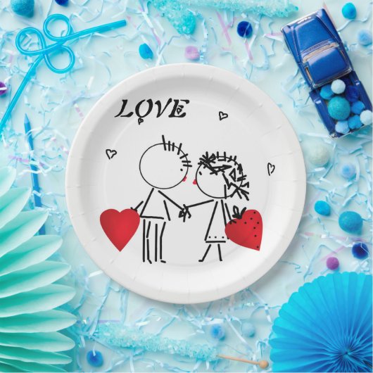 Hochzeit , Tag Valencia , Liebe Pappteller (Party)