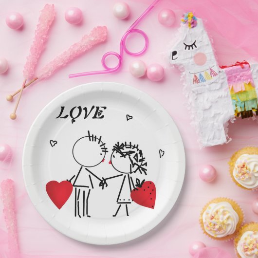 Hochzeit , Tag Valencia , Liebe Pappteller (Party)