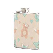Hochzeit-Teddies Flachmann (Links)