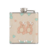 Hochzeit-Teddies Flachmann (Rückseite)