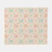 Hochzeit-Teddybären Fleecedecke (Vorderseite (Horizontal))