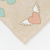 Hochzeit-Teddybären Fleecedecke (Ecke)