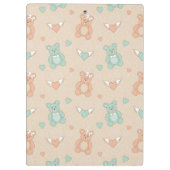 Hochzeit-Teddybären Klemmbrett (Rückseite)