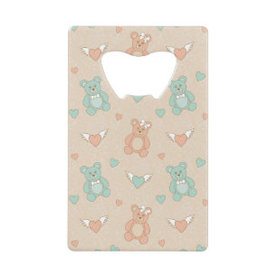 Hochzeit-Teddybären Kreditkartenflaschenöffner