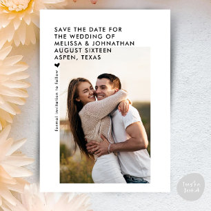 Hochzeit Termin bekannt geben Modern Minimalistisc Save The Date