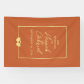 Hochzeit Terracotta und Gold Banner (Horizontal)