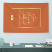 Hochzeit Terracotta und Gold Banner (Messe)