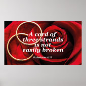Hochzeit THREEFOLD CORD Christlicher Rahmen Art fü Poster (Vorne)