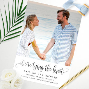 Hochzeit Tie The Knot Save The Date Foto Einladung