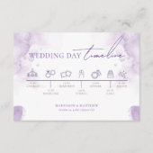 Hochzeit Timeline Lavender Garden Wedding Begleitkarte (Vorderseite)