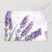 Hochzeit Timeline Lavender Garden Wedding Begleitkarte (Rückseite)